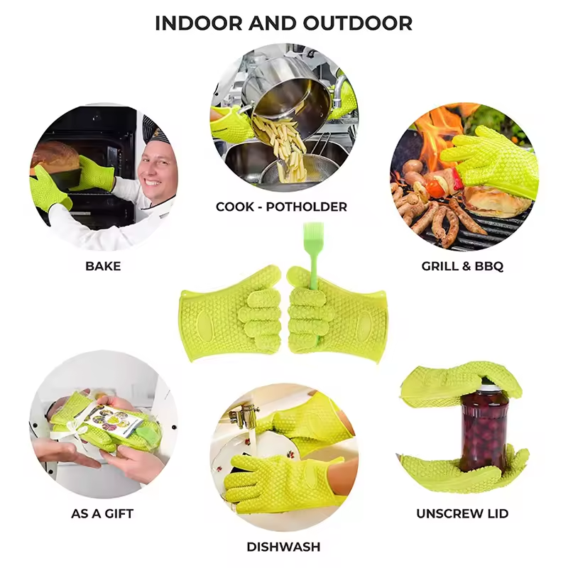 BBQ Silicone Grilling Gloves B - Oven Mitt Silicone review and price