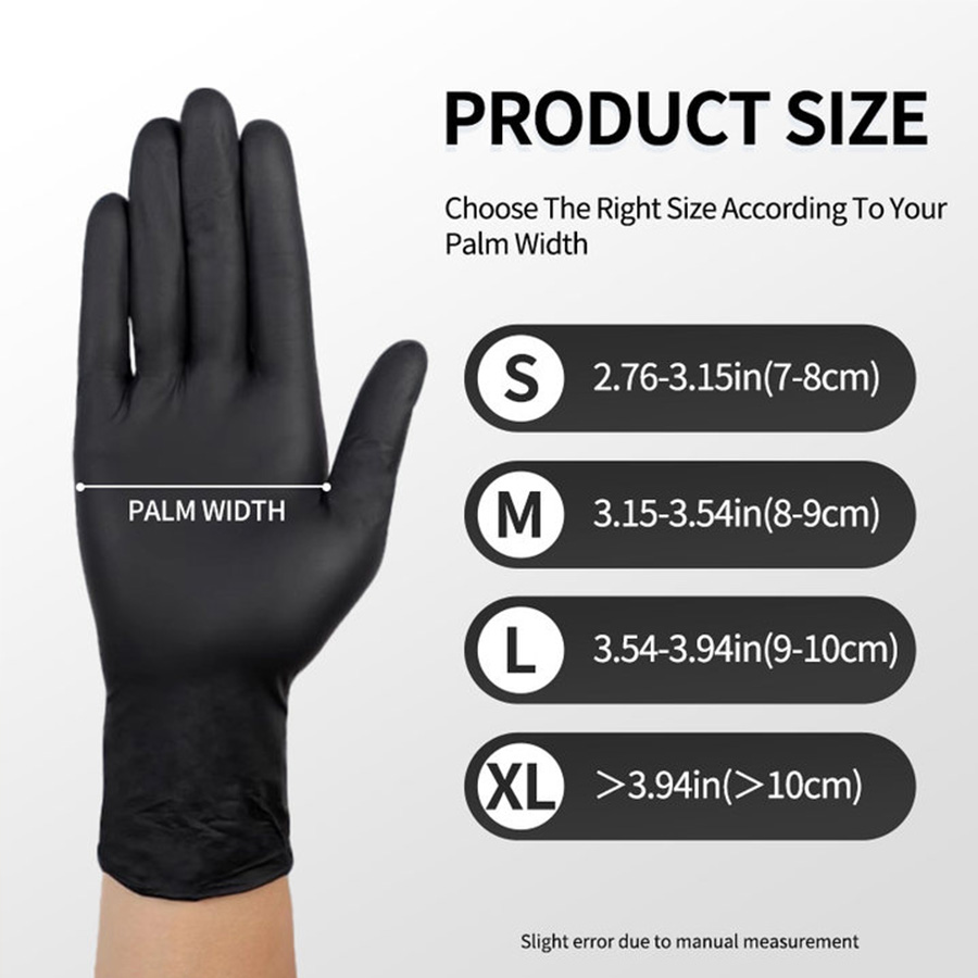 100-800Pcs Black Nitrile Dispo - Exam Glove Nitrile review and price
