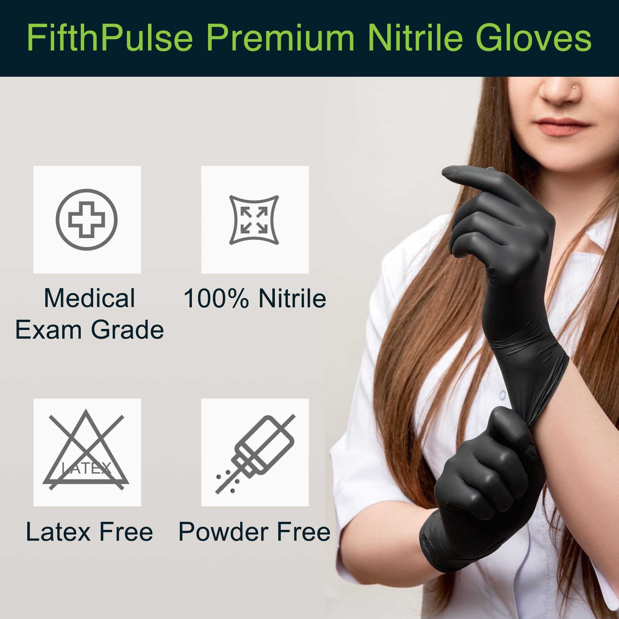 100-800Pcs Black Nitrile Dispo - Exam Glove Nitrile review and price
